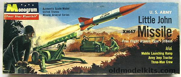 Monogram 1/35 XM-47 Little John Missile - With Missile Launching Ramp / Army Jeep Tractor / Three Man Crew - Four Star Issue, PD38-98 plastic model kit